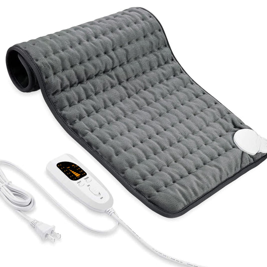 VIBOOS heating pad on back and shoulder for soothing warmth and support