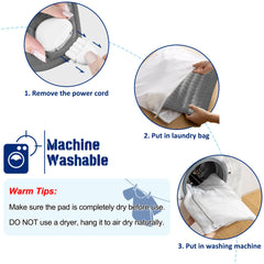 VIBOOS premium flannel heating pad with easy care