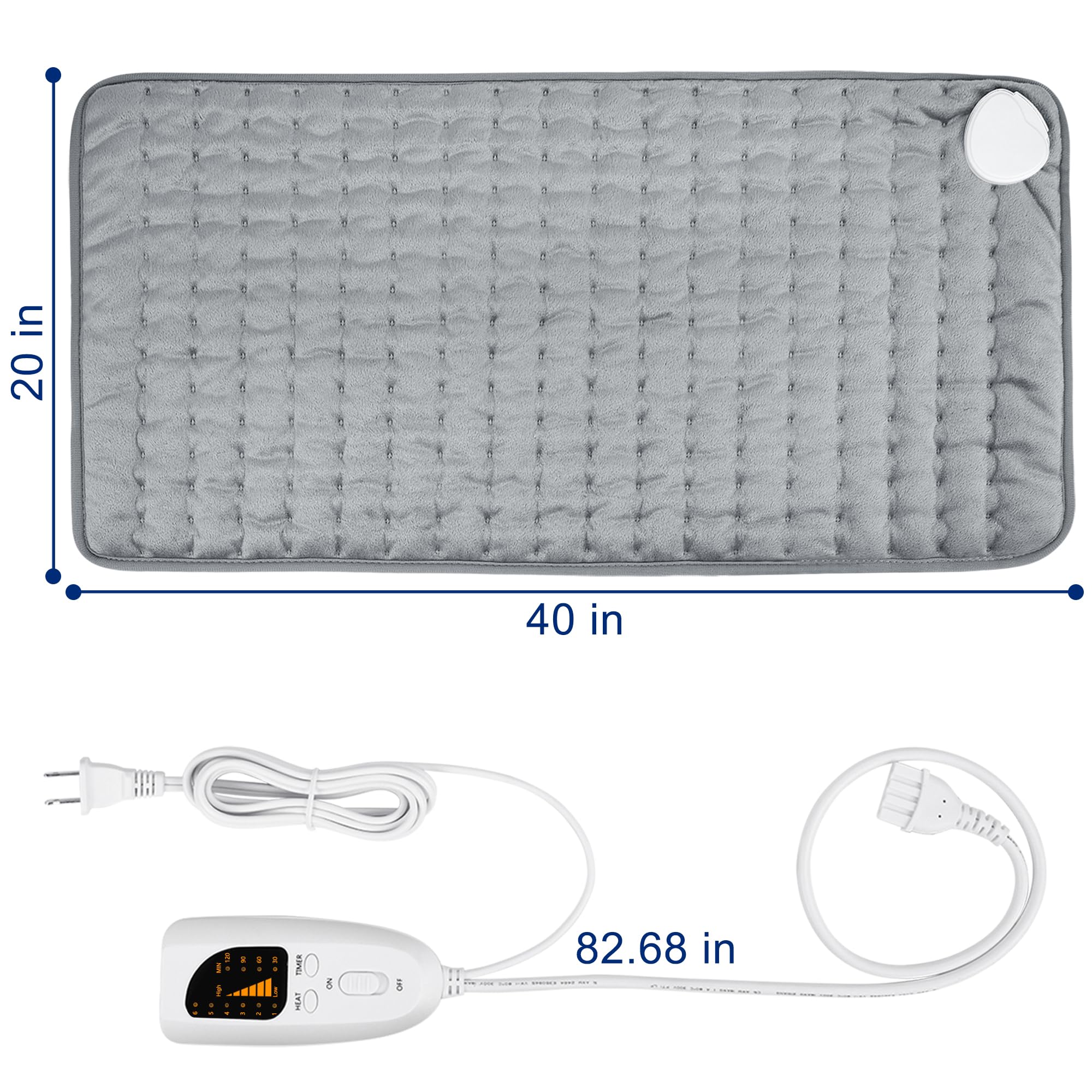 VIBOOS heating pad with auto shut-off feature for safety