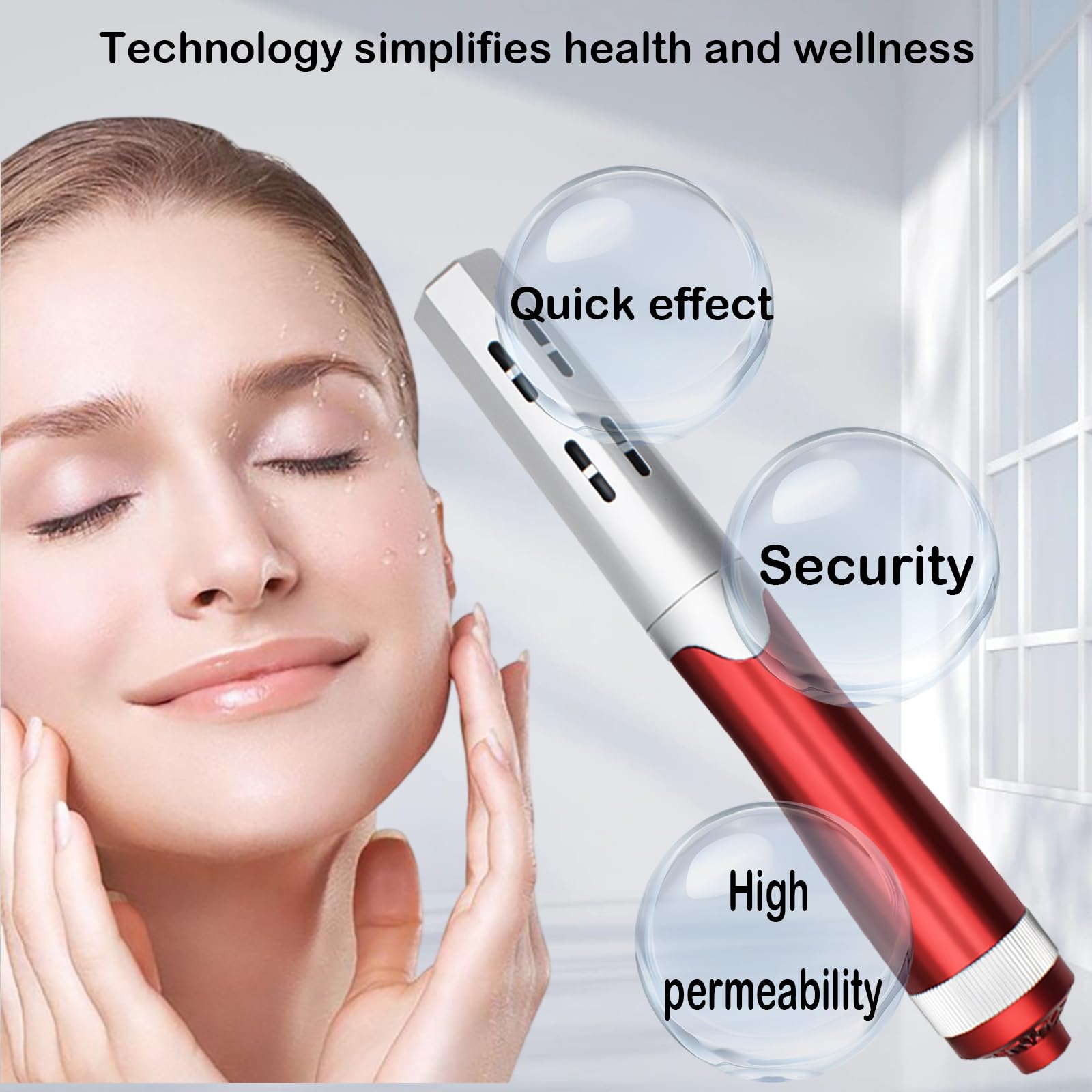 Vibrance Terahertz Wand on stand, quick stress relief at home.