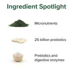 Vibrant Health Green Vibrance packets in a smoothie shot illustrate versatile nutrition
