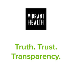 Glass with Vibrant Health Green Vibrance probiotic blend