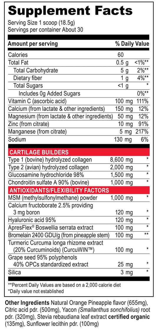 Vibrant Health Joint Vibrance scoop ready for easy daily intake