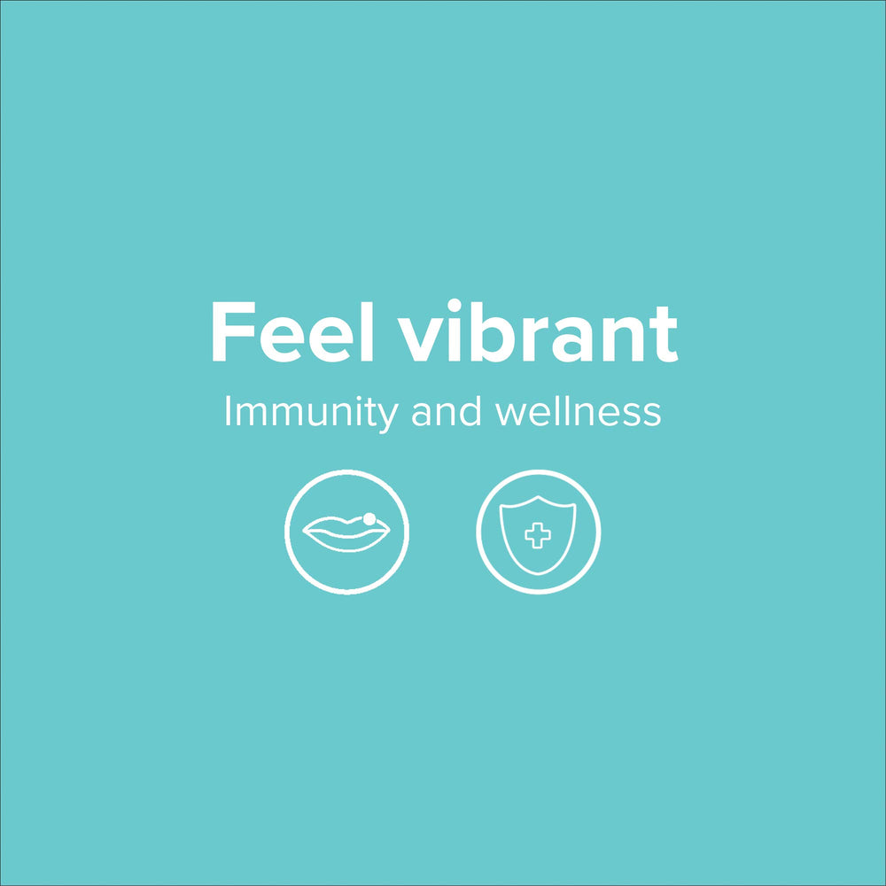 Vibrant Health natural polysaccharides illustration suggests balanced daily wellness