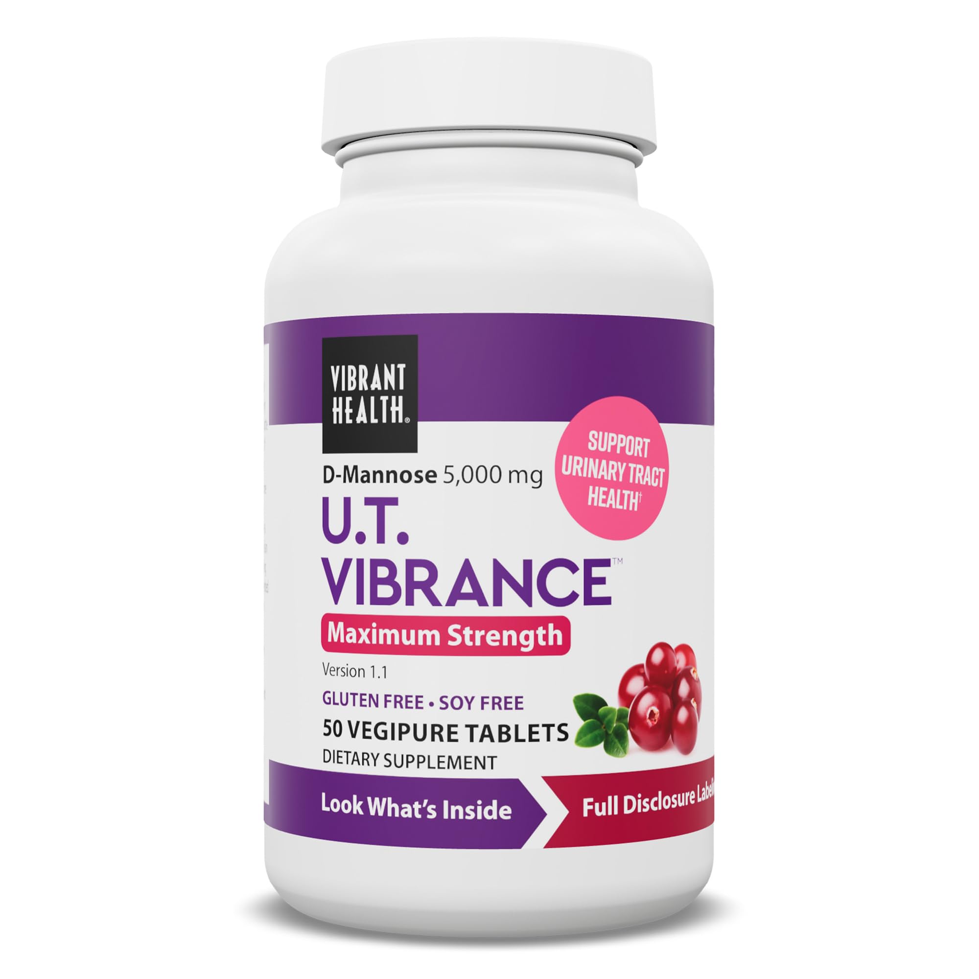 Vibrant Health UT Vibrance tablets support urinary health on the go.