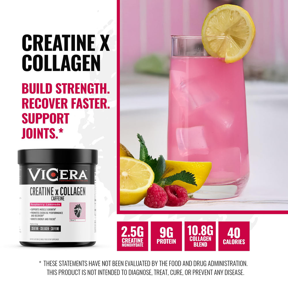 VICERA powder dissolving in water for a refreshing drink