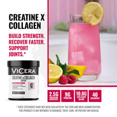 VICERA powder dissolving in water for a refreshing drink