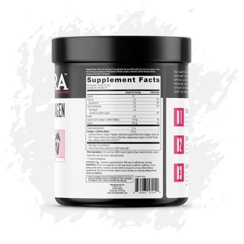 VICERA label close-up showing ingredients and caffeine source