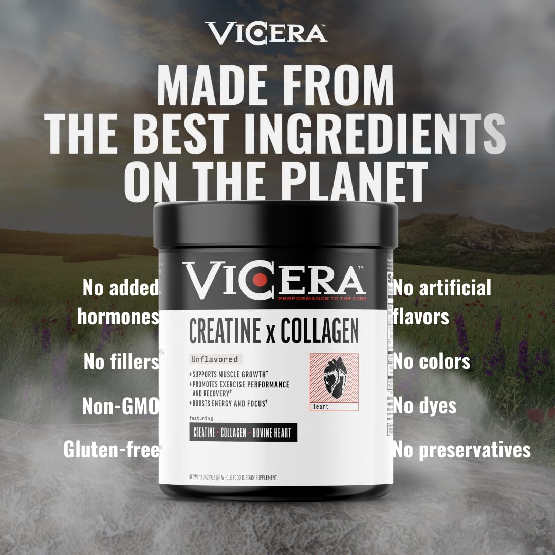 Capsules option for VICERA Creatine and Collagen Powder for travel and quick use.