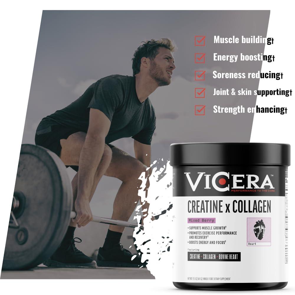 VICERA berry powder in gym bag ready for on-the-go use