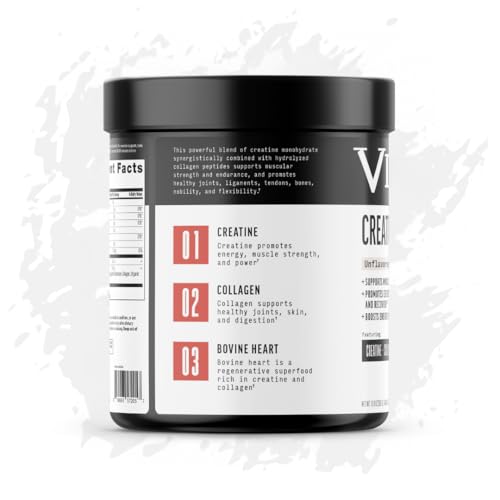 VICERA Creatine and Collagen Powder being stirred in a shaker for workouts.