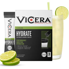 VICERA Electrolyte Powder Lime packets for quick hydration and mineral balance