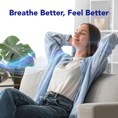 Humidifier with Vicks VapoPads emitting Menthol vapors for breath comfort.