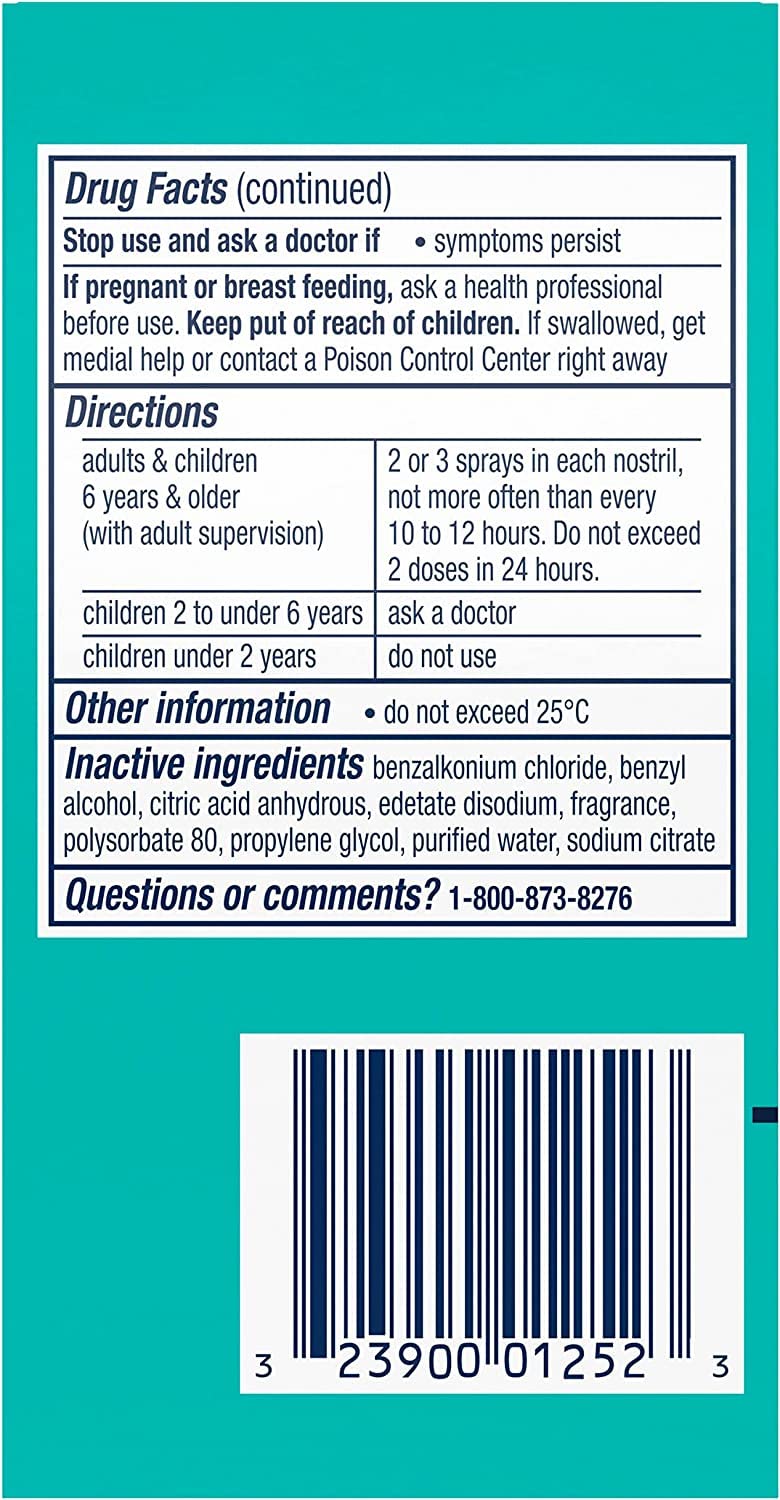 Vicks Sinex Severe Nasal Spray on a bathroom counter ready for use