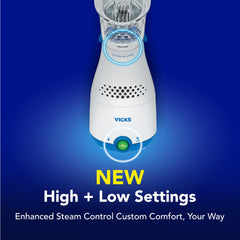 Vicks Sinus Inhaler close-up of adjustable steam control in action