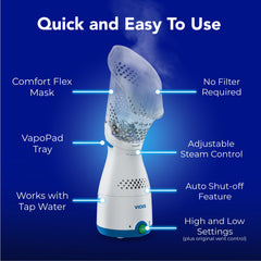 Vicks Sinus Inhaler with VapoPads ready for soothing non-medicated steam