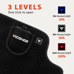 Viconor black therapy wrap shown in sleek, discreet design.
