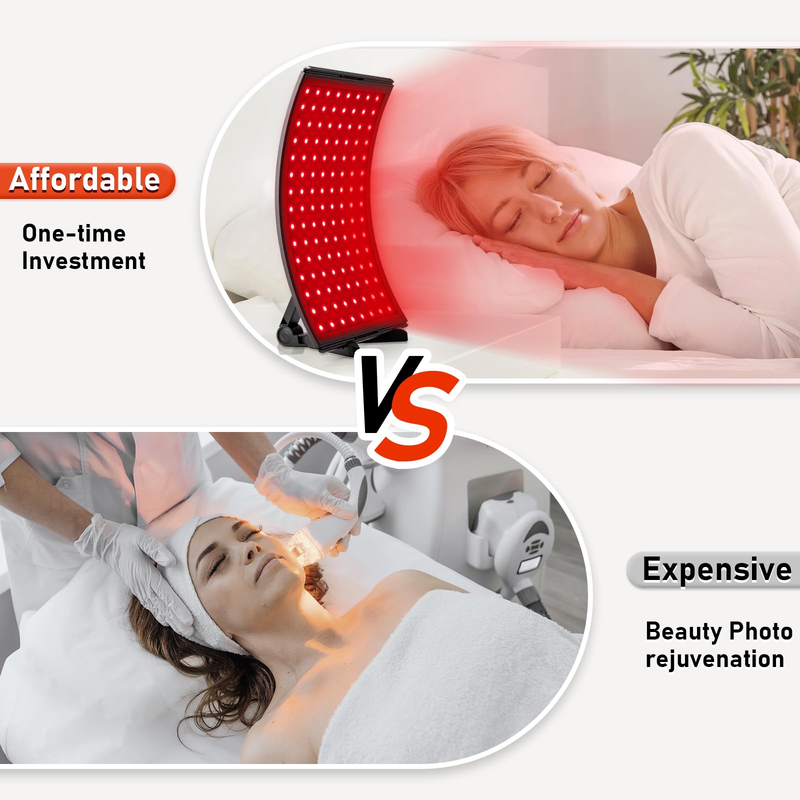 Curved Viconor panel design concentrates light for targeted exposure