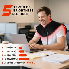 Device dimensions show broad coverage for neck, shoulders, back