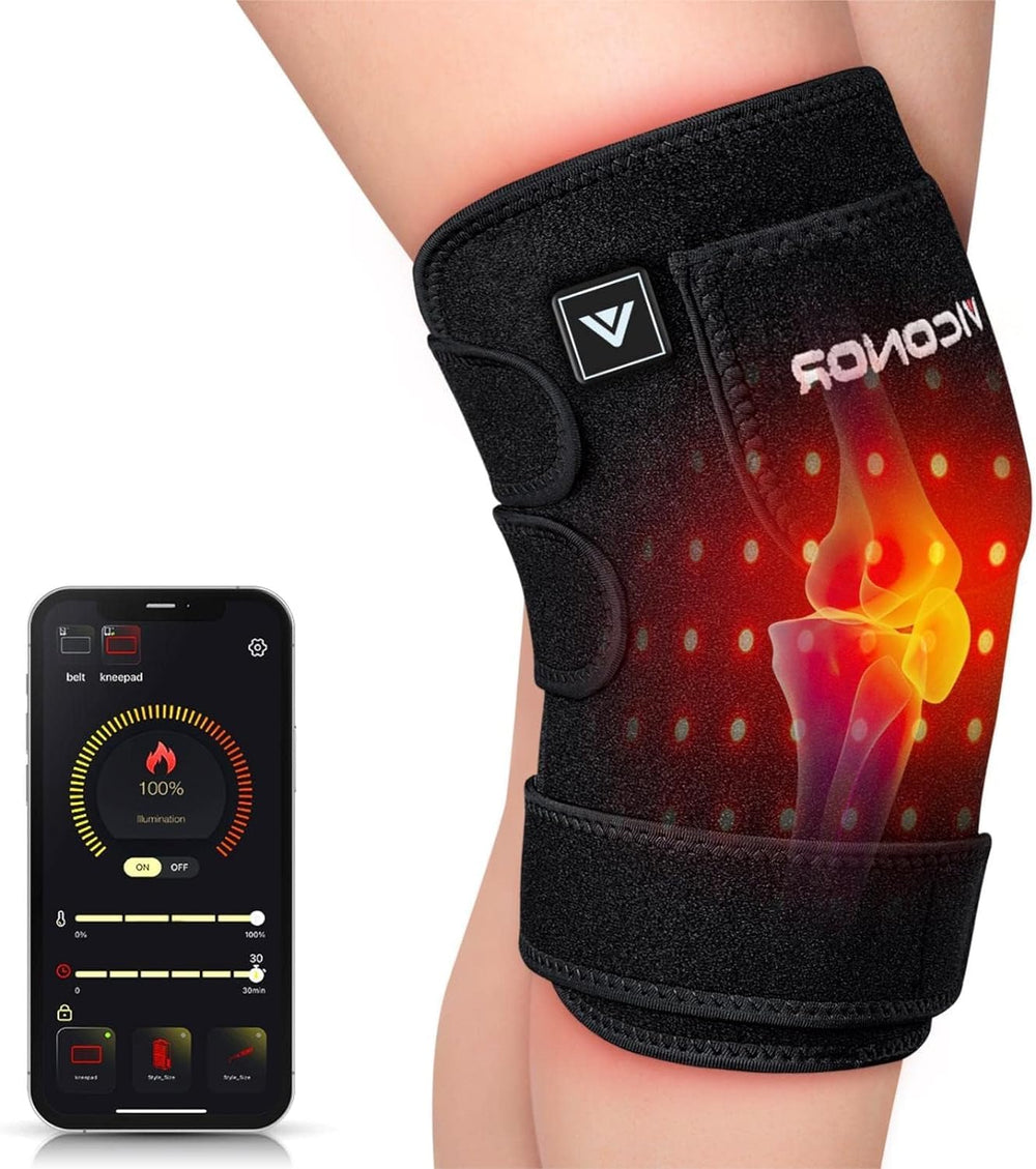 Viconor knee-elbow wrap front view for targeted light therapy.