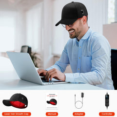 Viconor Laser Cap against skin shows comfortable contact for daily use