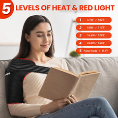 Viconor device showing five heat and light modes for customization.