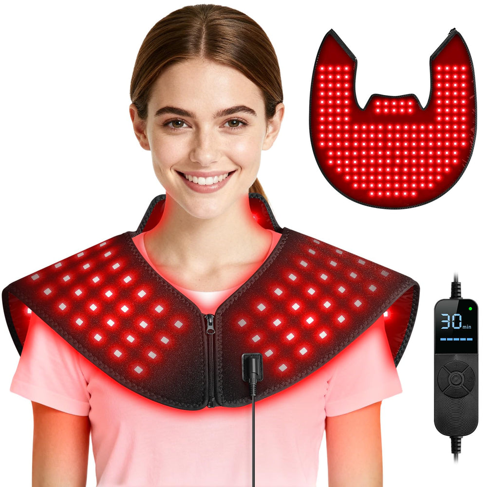 Viconor neck-shoulder therapy panel front with red and infrared LEDs for targeted warmth
