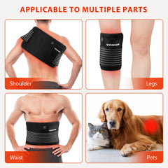 Viconor Red Light Belt split design enables flexible placement on body.