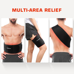 Viconor Red Light Therapy Belt close-up LED panel shows red and infrared lights
