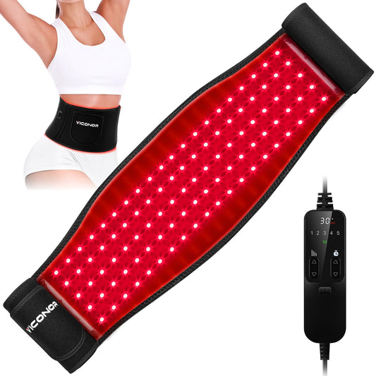 Viconor Red Light Therapy Belt front view with 315 LEDs for targeted sessions