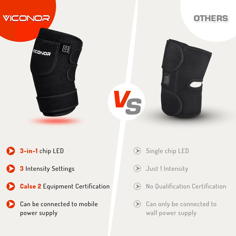 Knee pad wrapped around the knee highlighting skin-friendly, versatile fit