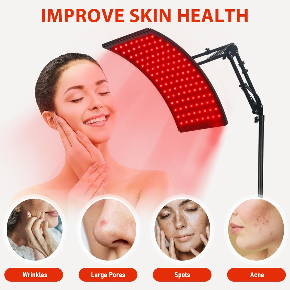 Viconor red light lamp with 180-degree angle adjustment for targeted areas