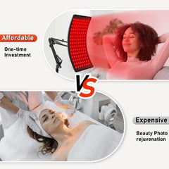 Viconor red light therapy lamp face panel delivers facial-focused light.