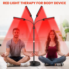 Viconor red light therapy lamp in a family room for easy home use.