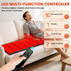 Viconor red light therapy mat controller timer enables personalized session lengths