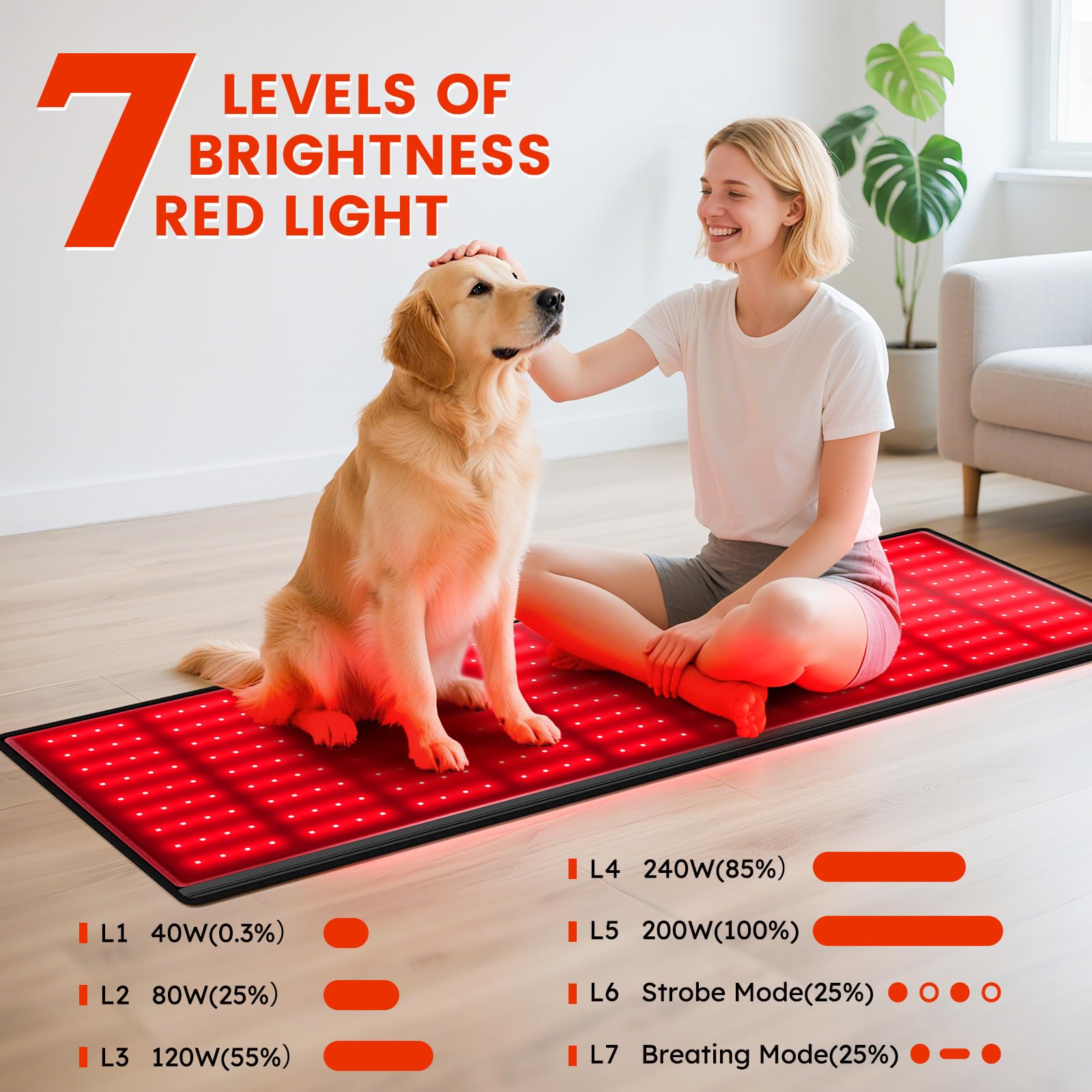 Viconor red light therapy mat textilene fabric closeup shows durable weather-resistant surface