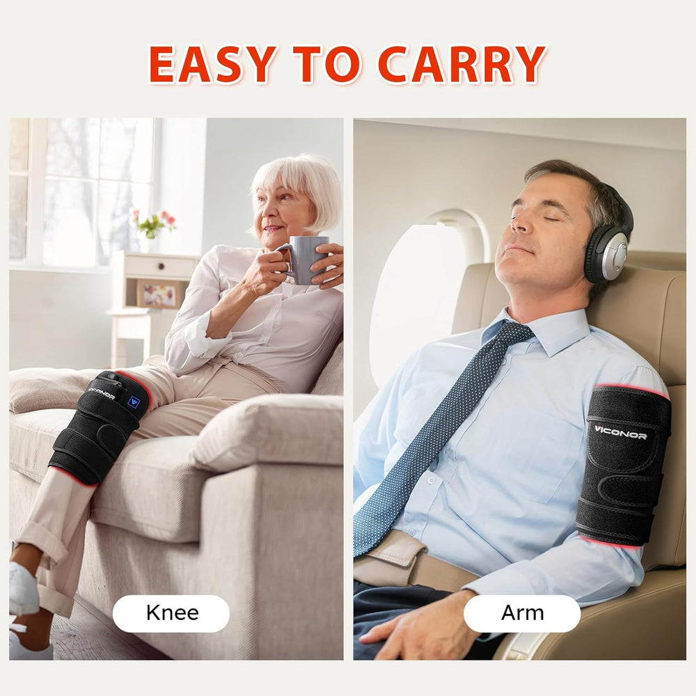 Viconor wrap on arm demonstrates portable home-use application.