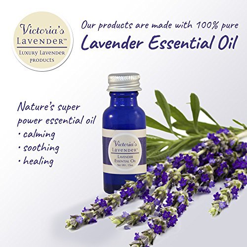 Victoria's Lavender aromatherapy room spray creates a serene bedroom ambiance.