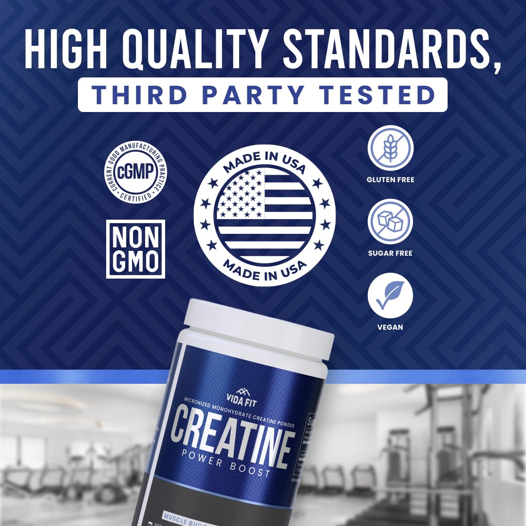 Vida Fit NSF-certified label closeup highlights quality and third-party testing.