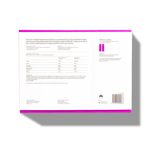 Vida Glow Collagen Liquid Advance pour demonstrates quick absorption for routine