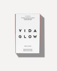 Vida Glow Marine Collagen Powder tub highlighting sustainable sourcing for easy daily collagen intake.