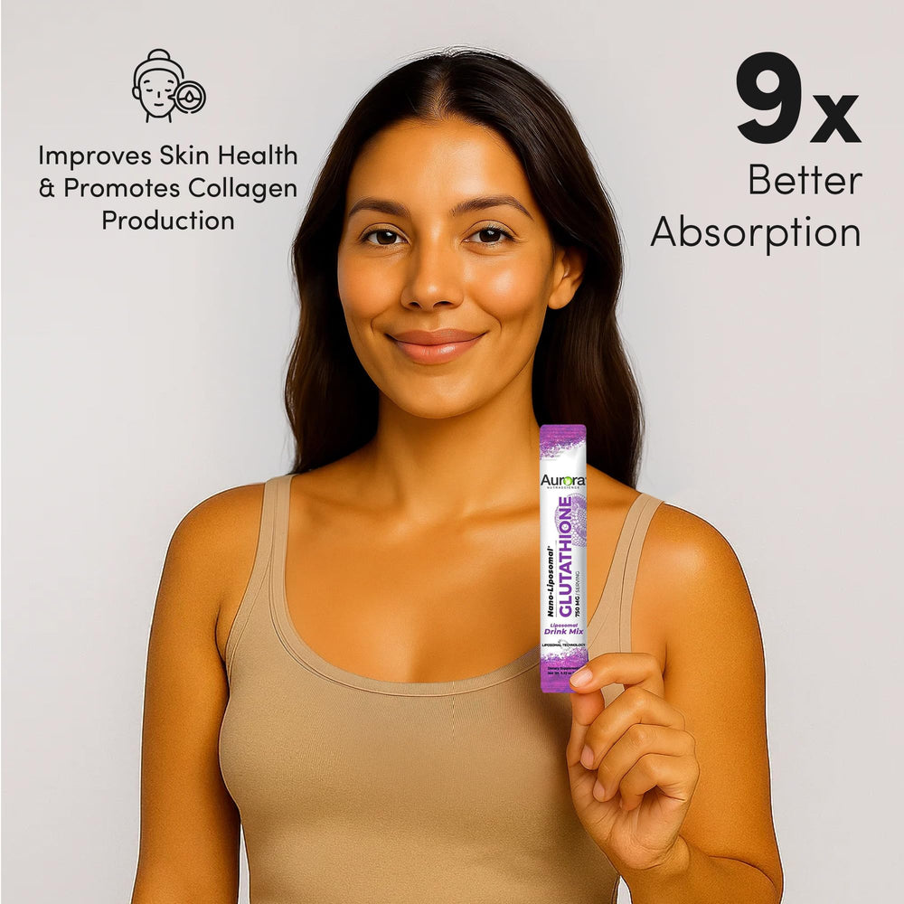 Vida Lifescience Aurora label close-up showing liposomal technology