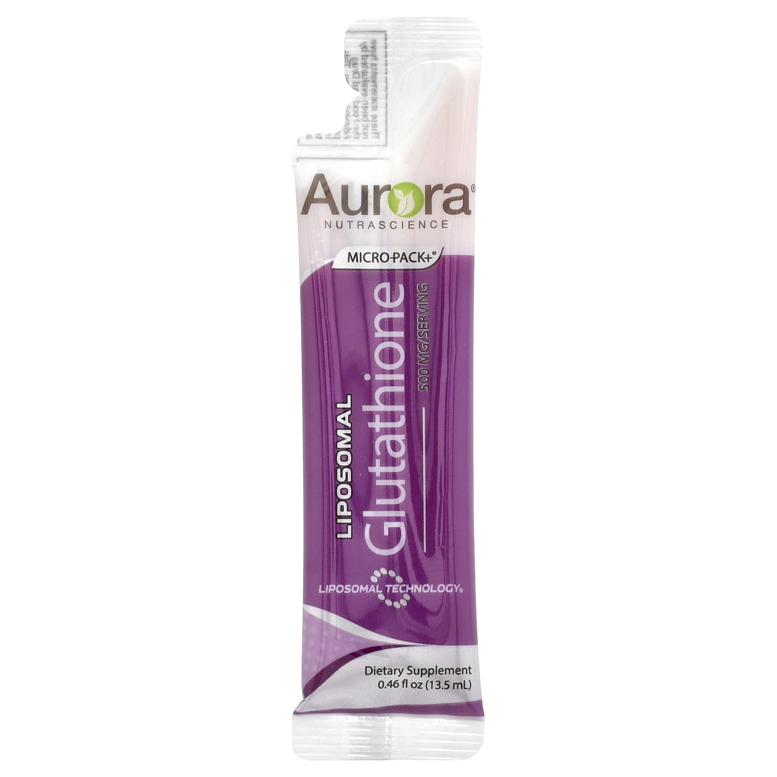 Vida Lifescience Aurora glutathione packaging close-up shows premium quality.