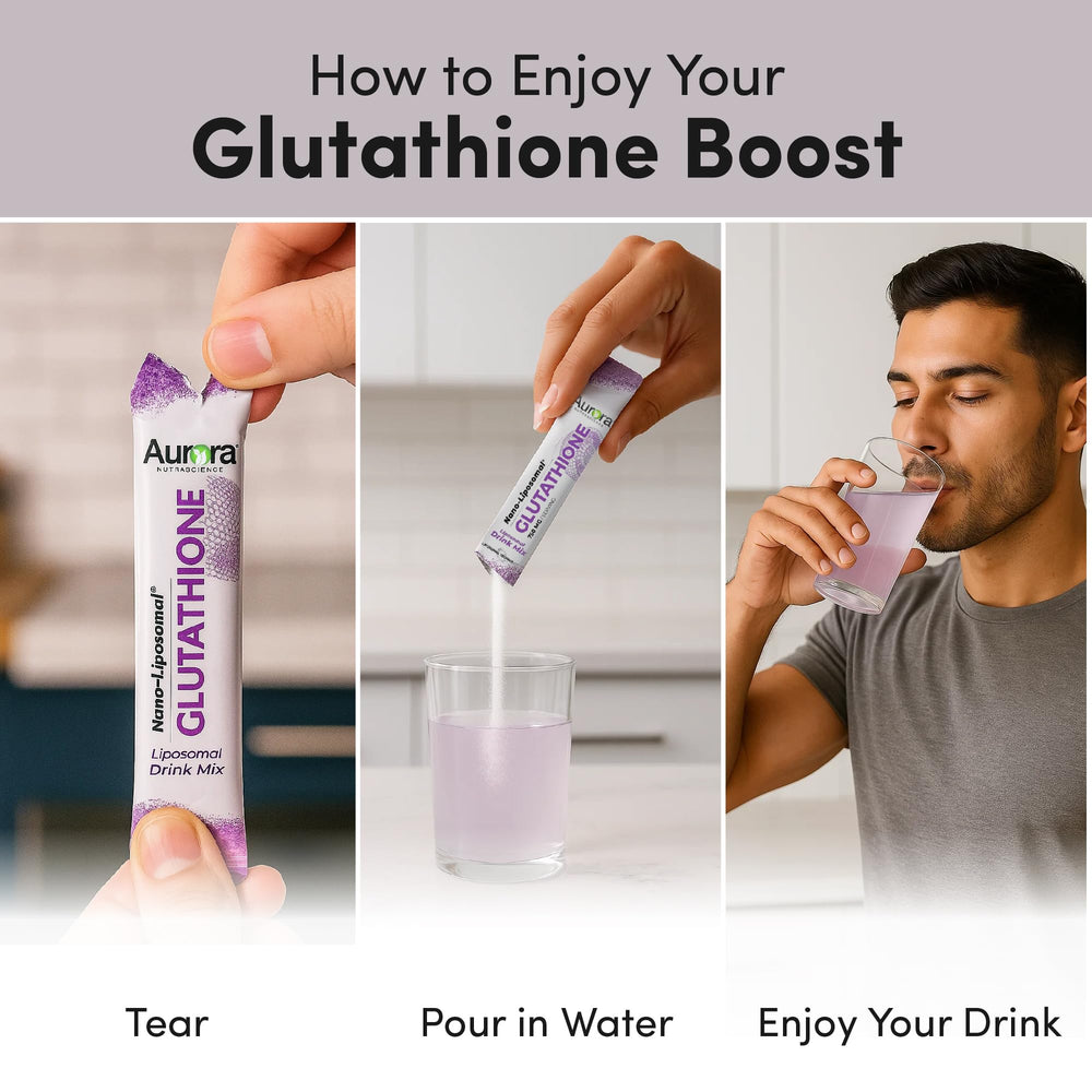 Vida Lifescience Aurora pouring into glass for rapid antioxidant delivery