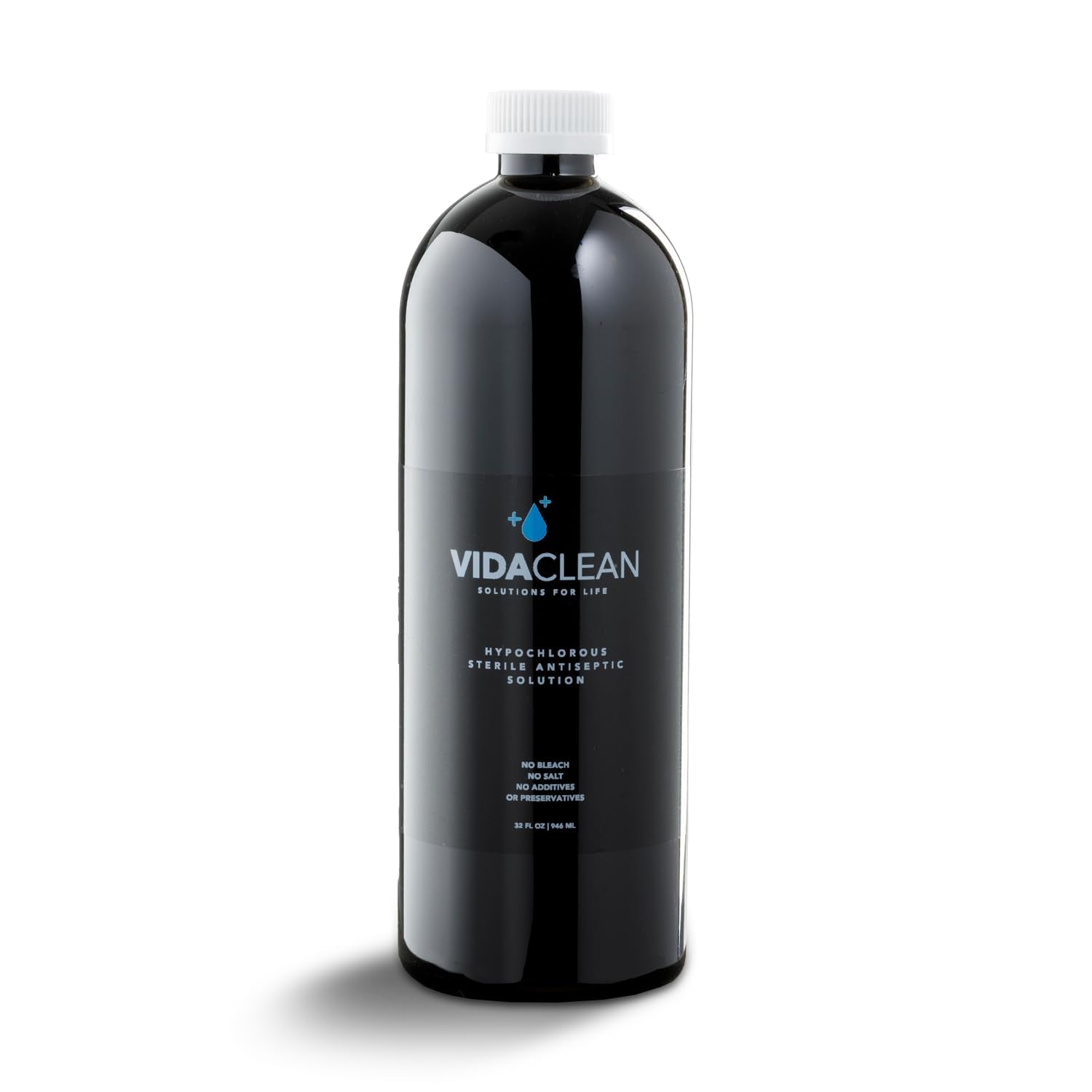 VidaClean bottle displaying a gentle HOCl wound care solution.