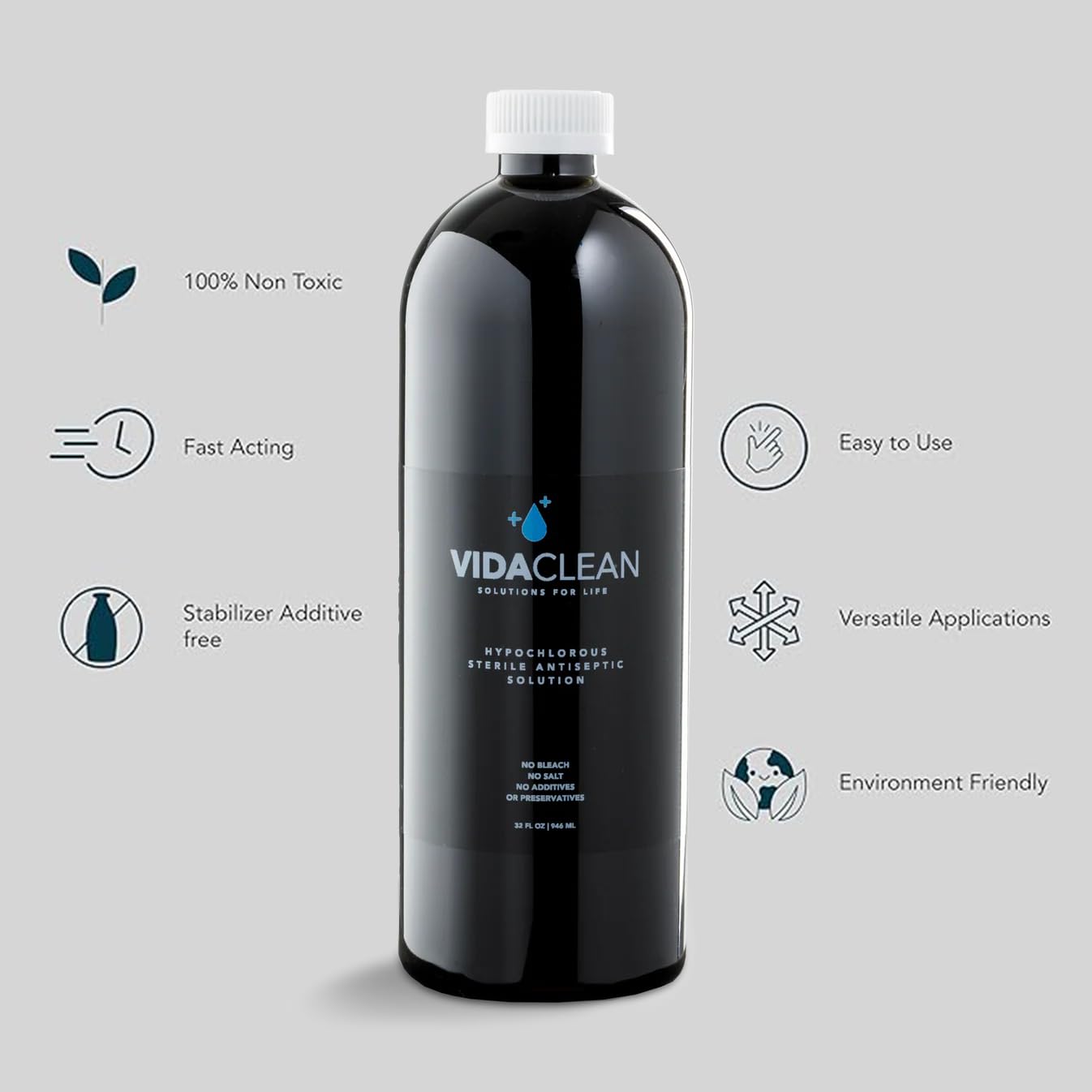 VidaClean label highlights USA-made purity and product details.