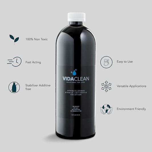 VidaClean label highlights USA-made purity and product details.