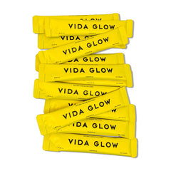 Vida Glow visual of glowing skin, healthy hair, and strong nails.