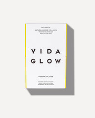 Vida Glow marine collagen pineapple sachets ready for daily routine to support skin and nails.