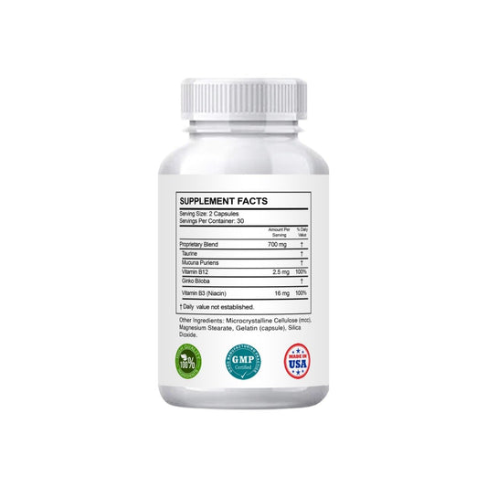 VIDAPLEXTRA Bio Brain capsules closeup highlighting easy daily cognitive support.